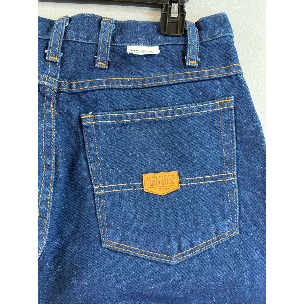 NEW - Red Kap Mens PD54PW5 Dark Wash Straight Leg Work Jeans Blue Denim 32x32